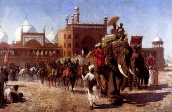 埃德溫 羅德 威尅斯 The Return of the Imperial Court from the Great Mosque At Delhi in the Reign of Shah Jehan